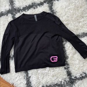 Varley x CycleBar crop 3/4 sleeve mesh tank